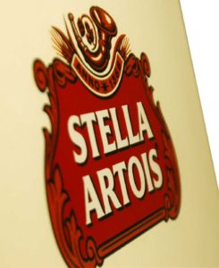 MinnMade Box with Stella Artois Closeup of Logo