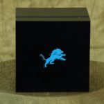 Detroit Lions Blue Logo Wooden Product Package
