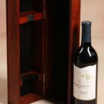 Premium wooden liquor box with wood form for bottle and slide top box