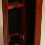 Premium wooden liquor box with wood form for bottle and hinge top box