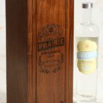 Premium wood liquor box with wood form for bottle and slide top box