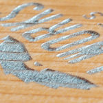 Laser Etching with Colorfill - closeup