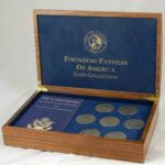 Founding Fathers Coins Display with Glass Window